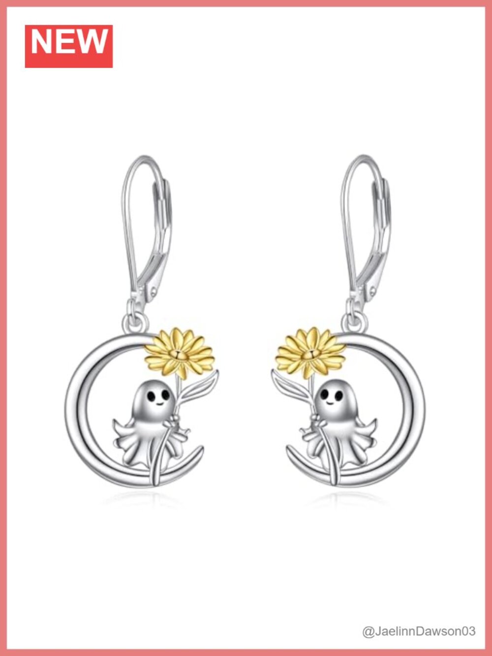 925 Sterling SilverAnimal Moon Leverback Dangle Earrings Gift for Women